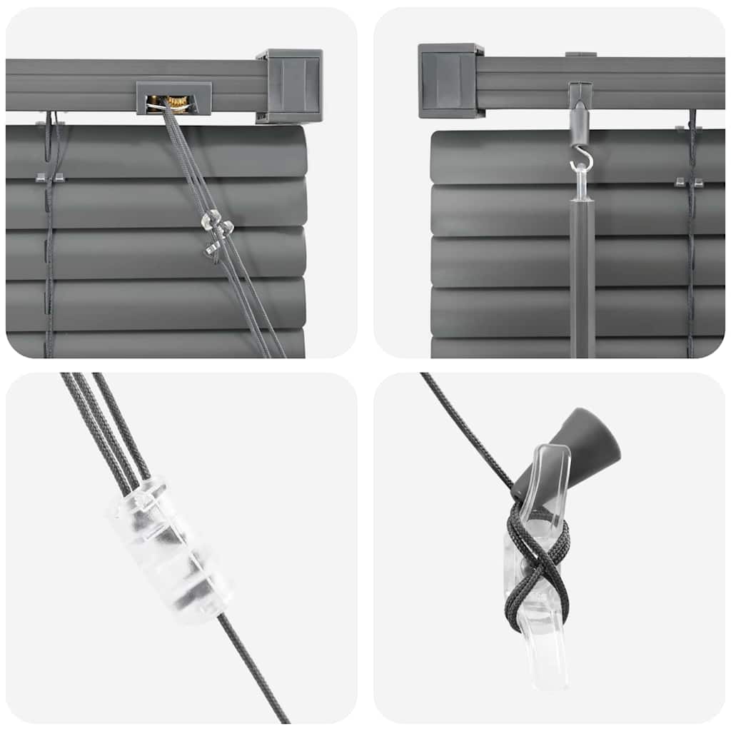 Jaluzea pentru Fereastră Gri închis 110 x 220 cm Aluminiu GartenMobel Dekor