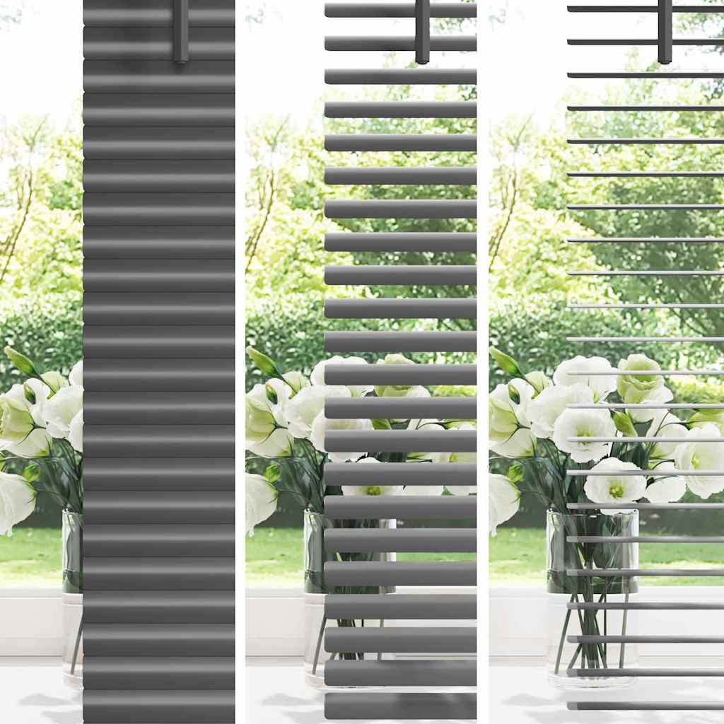Jaluzea pentru Fereastră Gri închis 110 x 220 cm Aluminiu GartenMobel Dekor
