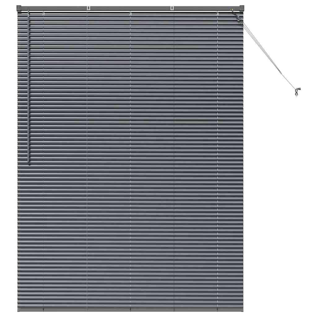 Jaluzea pentru Fereastră Gri închis 125 x 175 cm Aluminiu GartenMobel Dekor