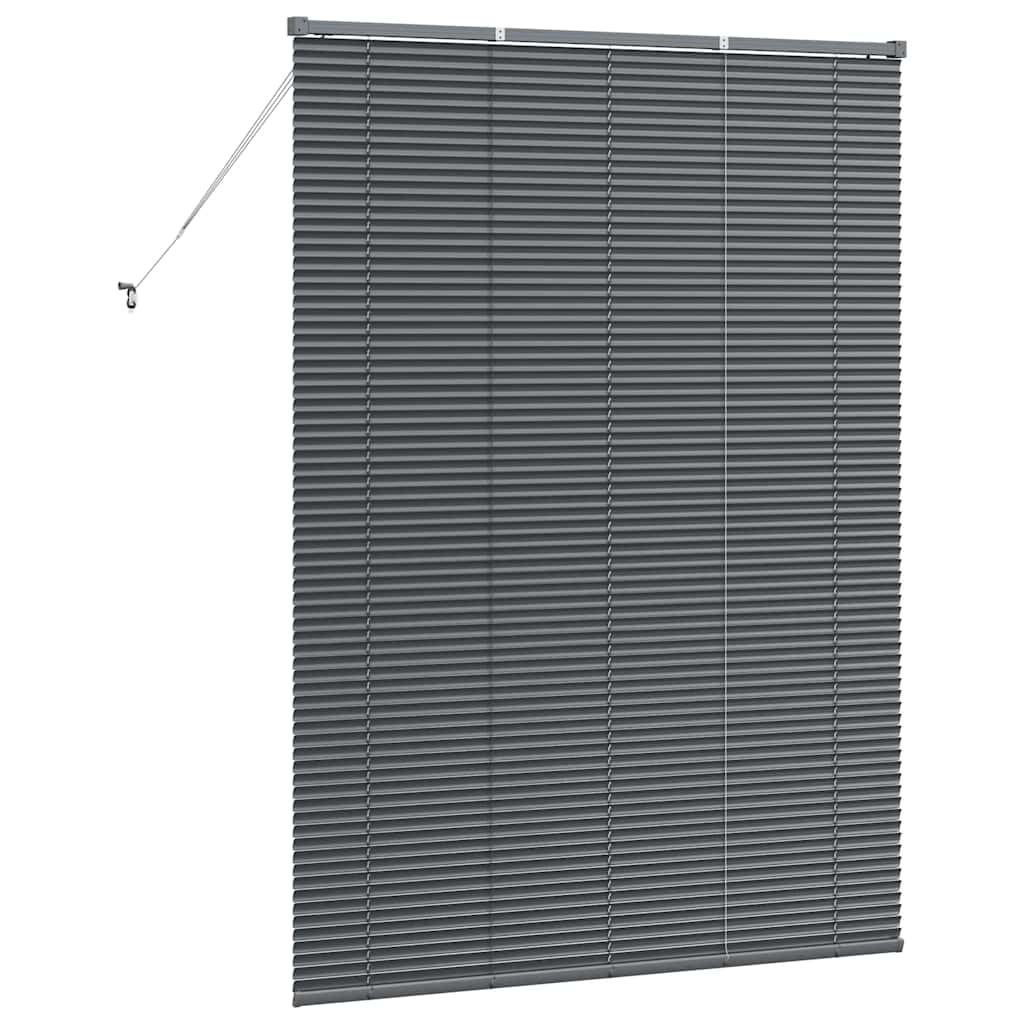 Jaluzea pentru Fereastră Gri închis 125 x 175 cm Aluminiu GartenMobel Dekor