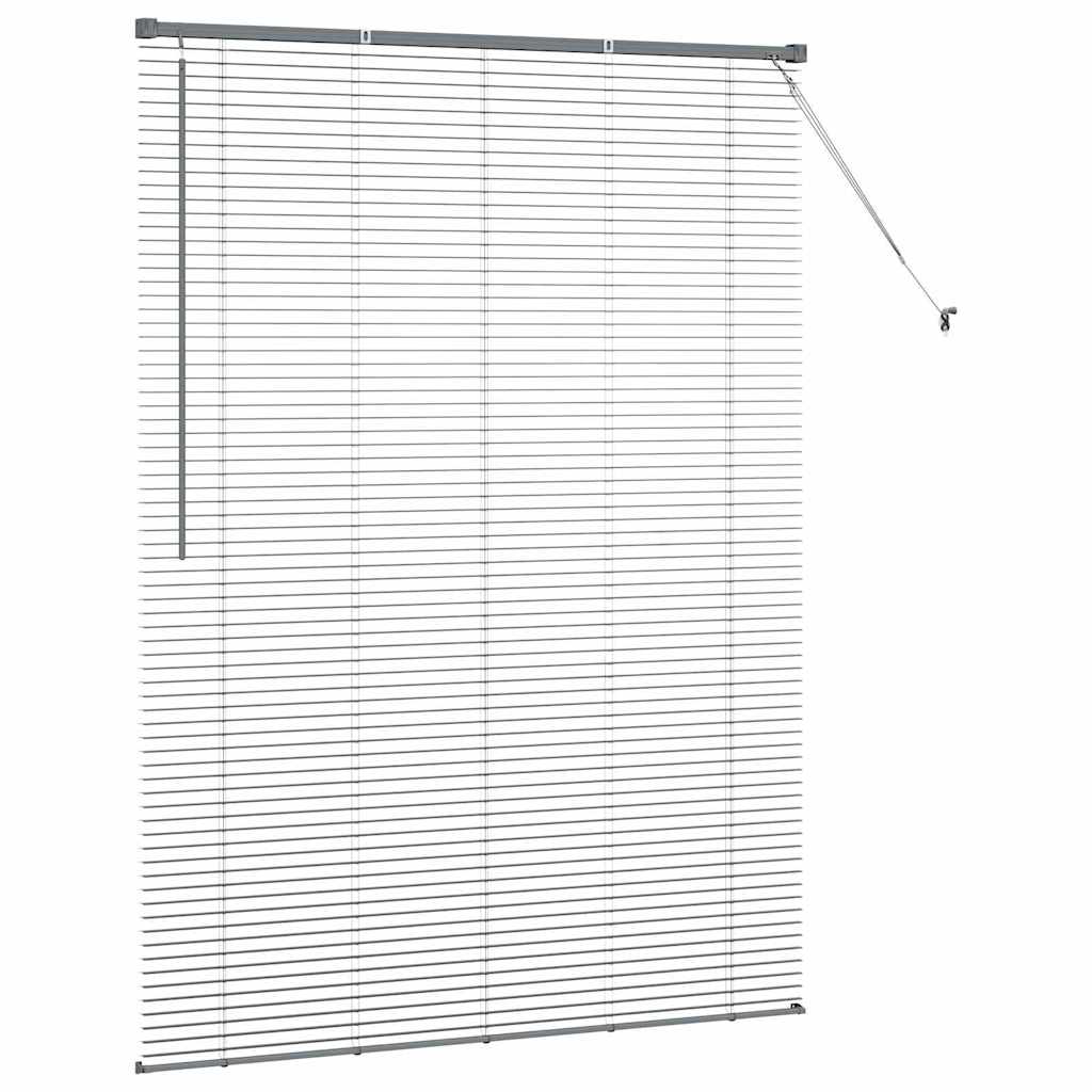 Jaluzea pentru Fereastră Gri închis 125 x 175 cm Aluminiu GartenMobel Dekor