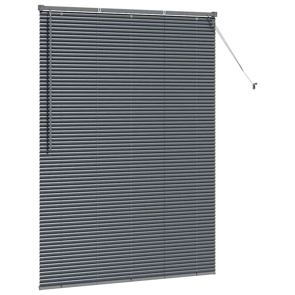 Jaluzea pentru Fereastră Gri închis 125 x 175 cm Aluminiu GartenMobel Dekor