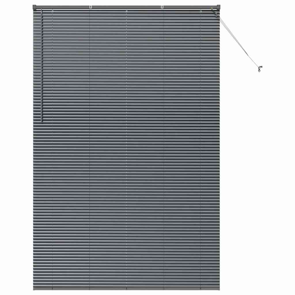 Jaluzea pentru Fereastră Gri închis 140 x 220 cm Aluminiu GartenMobel Dekor