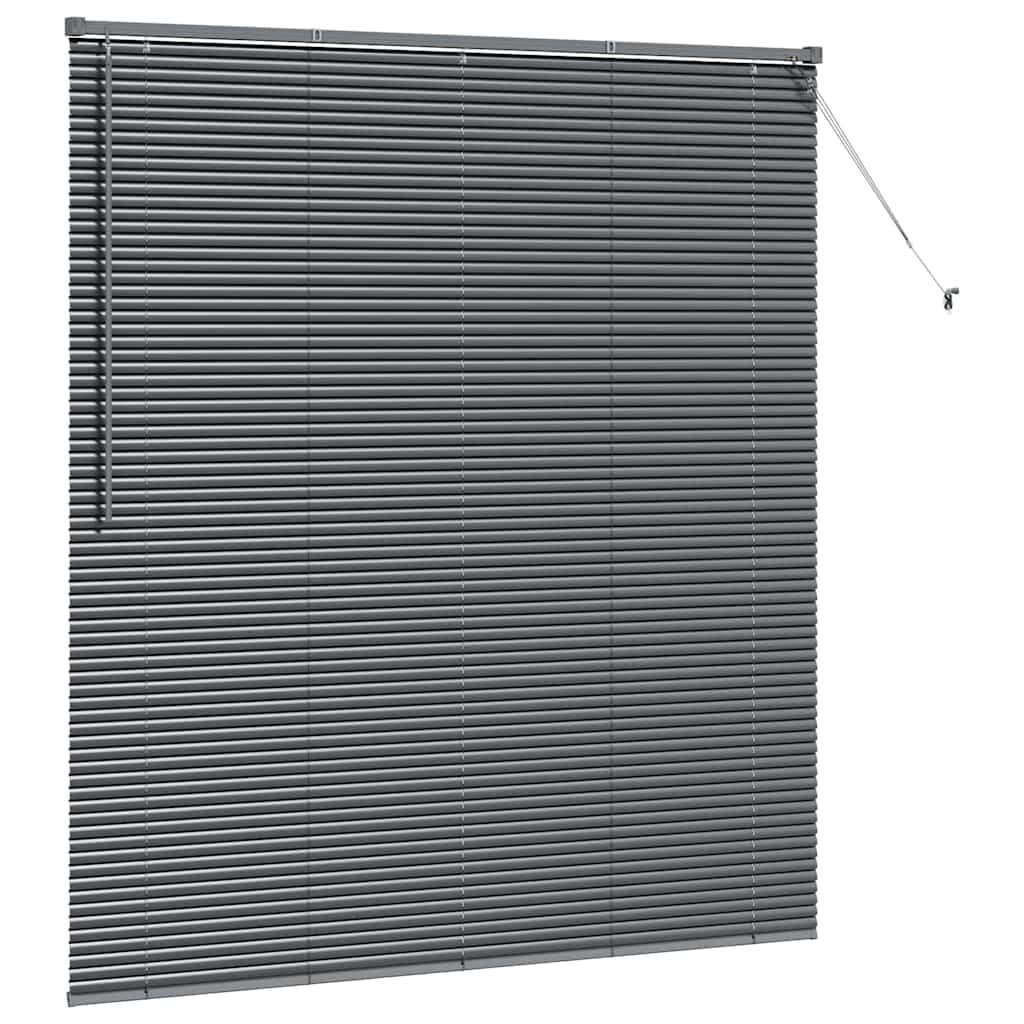 Jaluzea pentru Fereastră Gri închis 160 x 175 cm Aluminiu GartenMobel Dekor