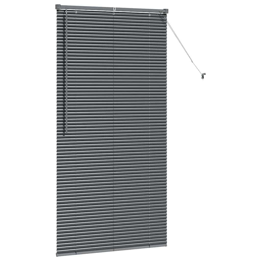 Jaluzea pentru Fereastră Gri închis 80 x 130 cm Aluminiu GartenMobel Dekor