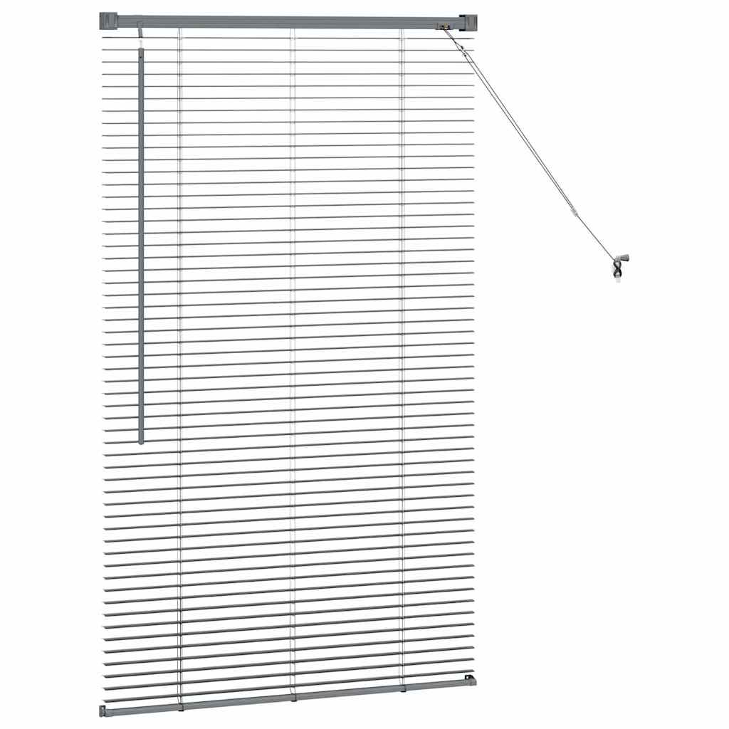 Jaluzea pentru Fereastră Gri închis 80 x 130 cm Aluminiu GartenMobel Dekor