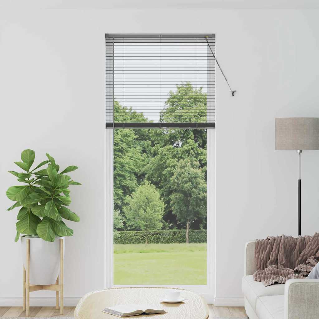 Jaluzea pentru Fereastră Gri închis 80 x 130 cm Aluminiu GartenMobel Dekor