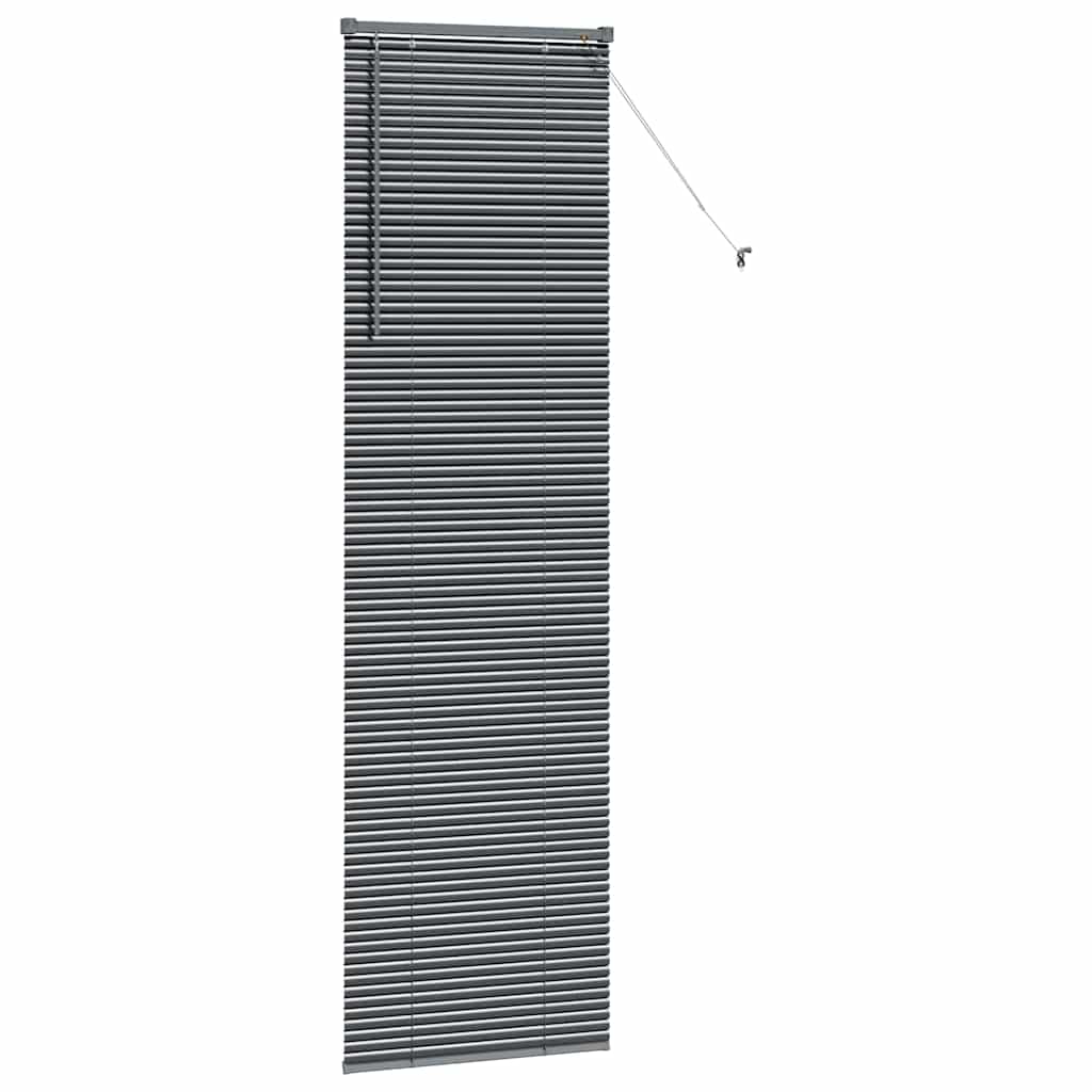 Jaluzea pentru Fereastră Gri închis 80 x 130 cm Aluminiu GartenMobel Dekor