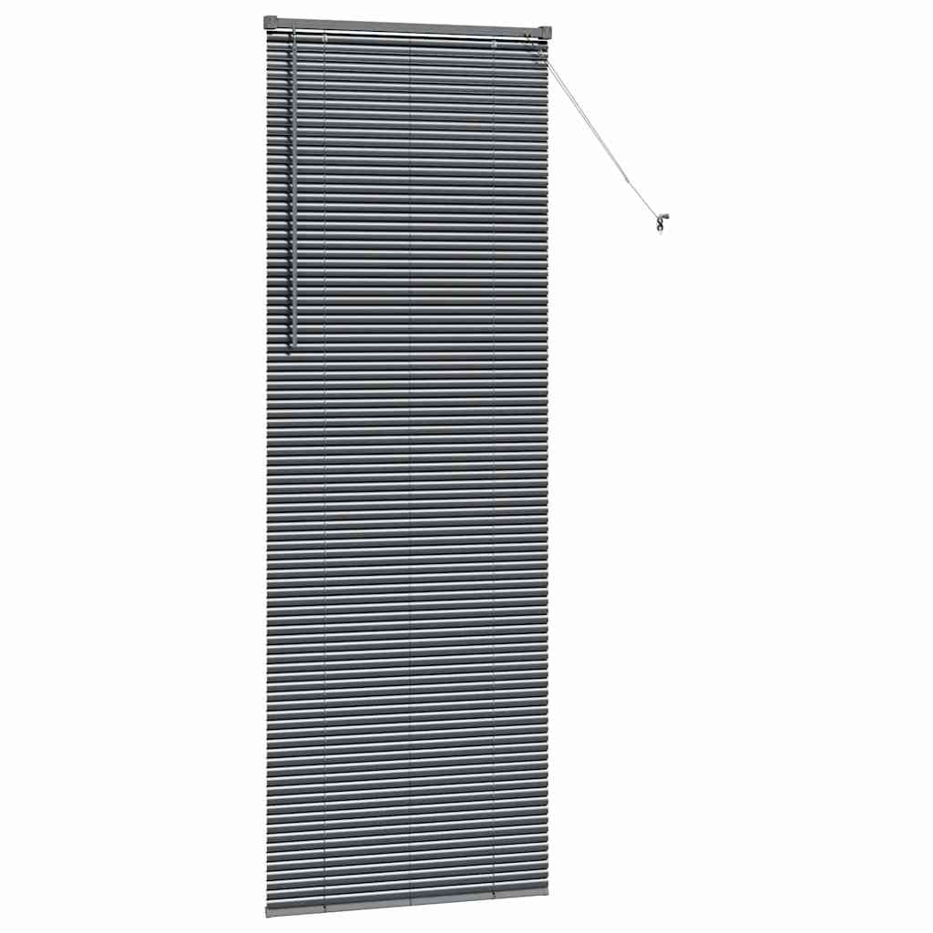 Jaluzea pentru Fereastră Gri închis 80 x 130 cm Aluminiu GartenMobel Dekor