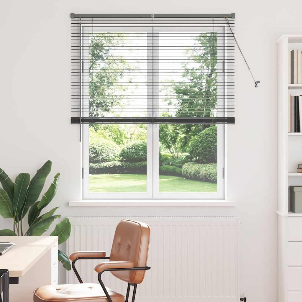Jaluzea pentru Fereastră Gri închis 80 x 130 cm Aluminiu GartenMobel Dekor
