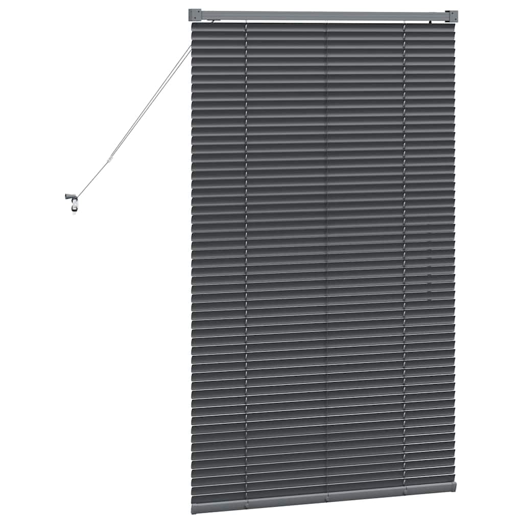 Jaluzea pentru Fereastră Gri închis 80 x 130 cm Aluminiu GartenMobel Dekor