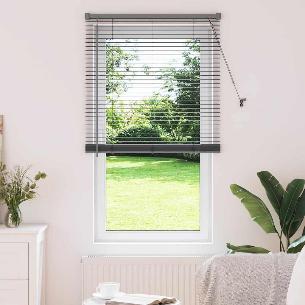Jaluzea pentru Fereastră Gri închis 80 x 130 cm Aluminiu GartenMobel Dekor