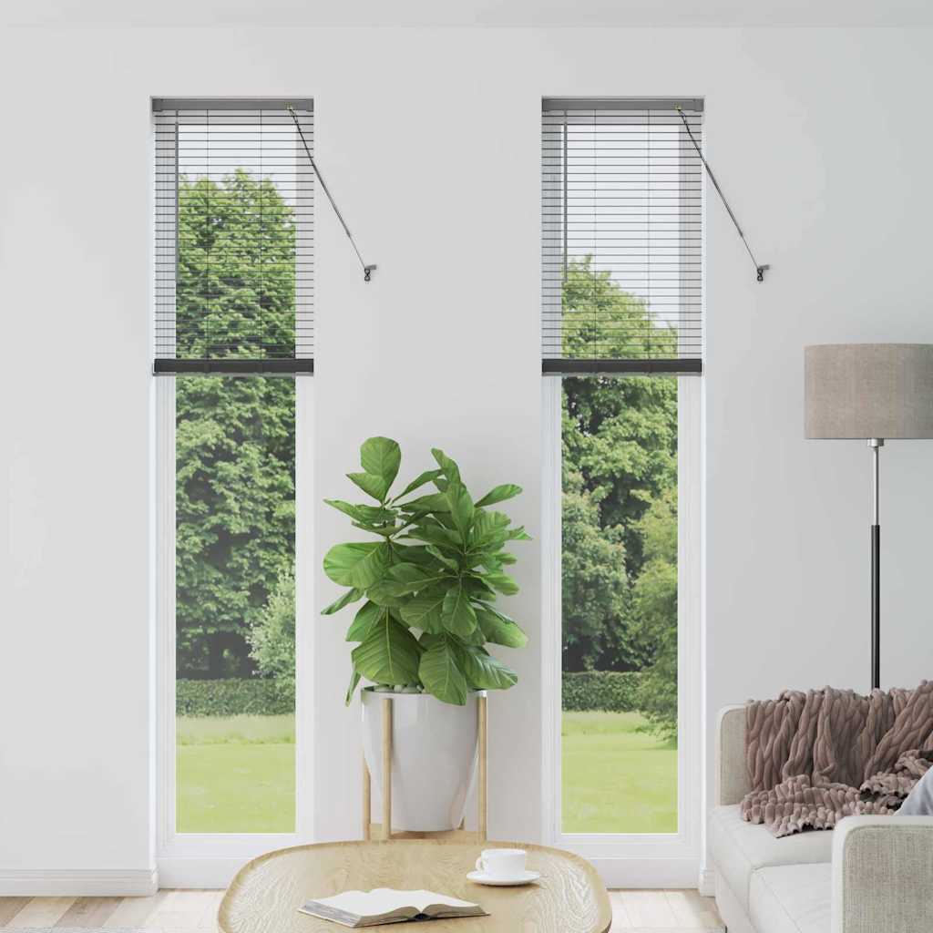Jaluzea pentru Fereastră Gri închis 80 x 130 cm Aluminiu GartenMobel Dekor