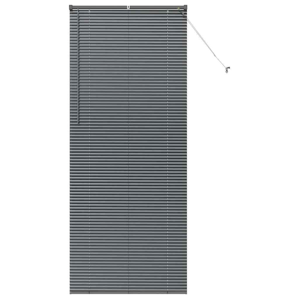 Jaluzea pentru Fereastră Gri închis 80 x 130 cm Aluminiu GartenMobel Dekor