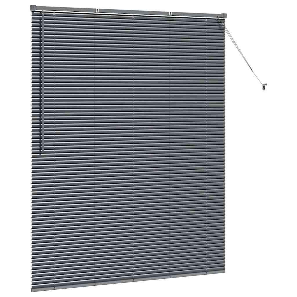 Jaluzea pentru Fereastră Gri închis 80 x 130 cm Aluminiu GartenMobel Dekor