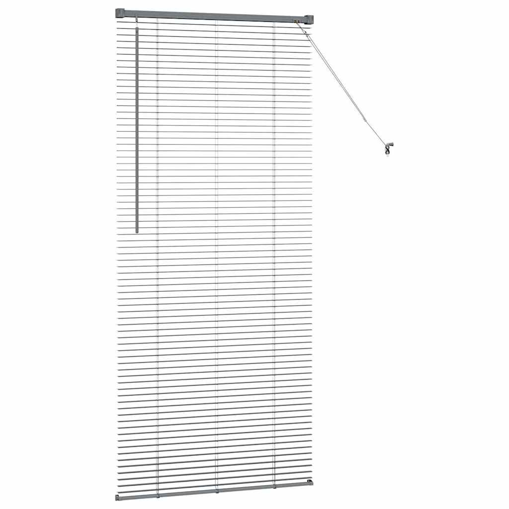Jaluzea pentru Fereastră Gri închis 80 x 130 cm Aluminiu GartenMobel Dekor