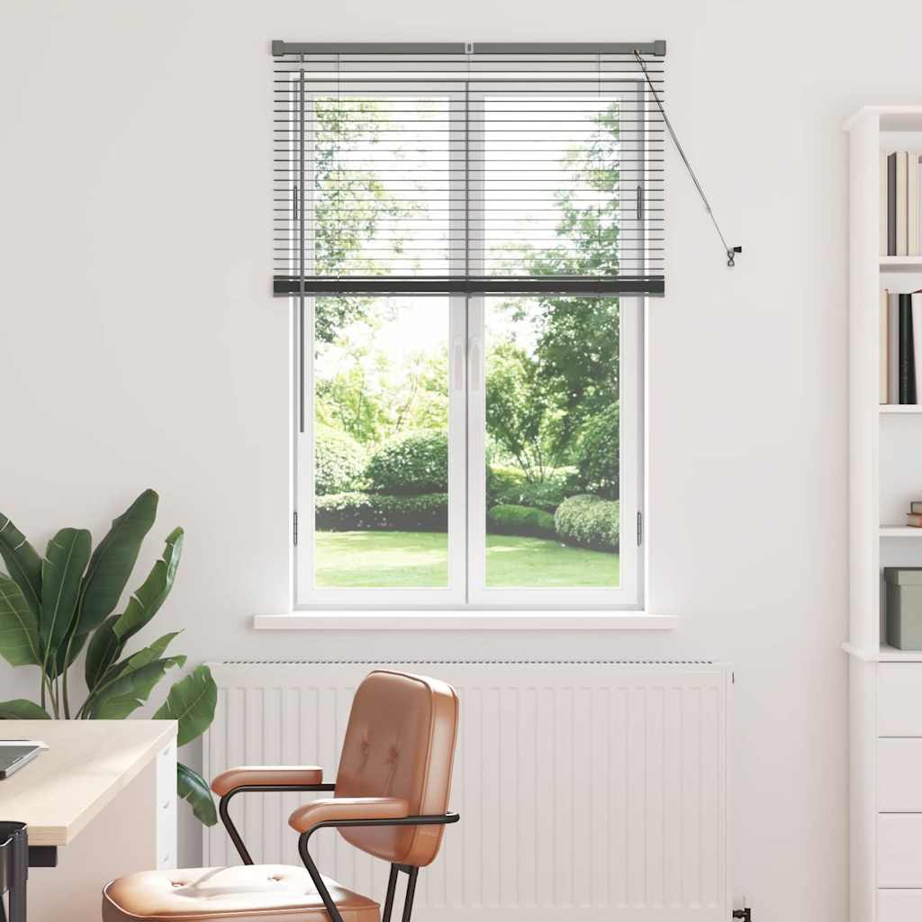 Jaluzea pentru Fereastră Gri închis 80 x 130 cm Aluminiu GartenMobel Dekor