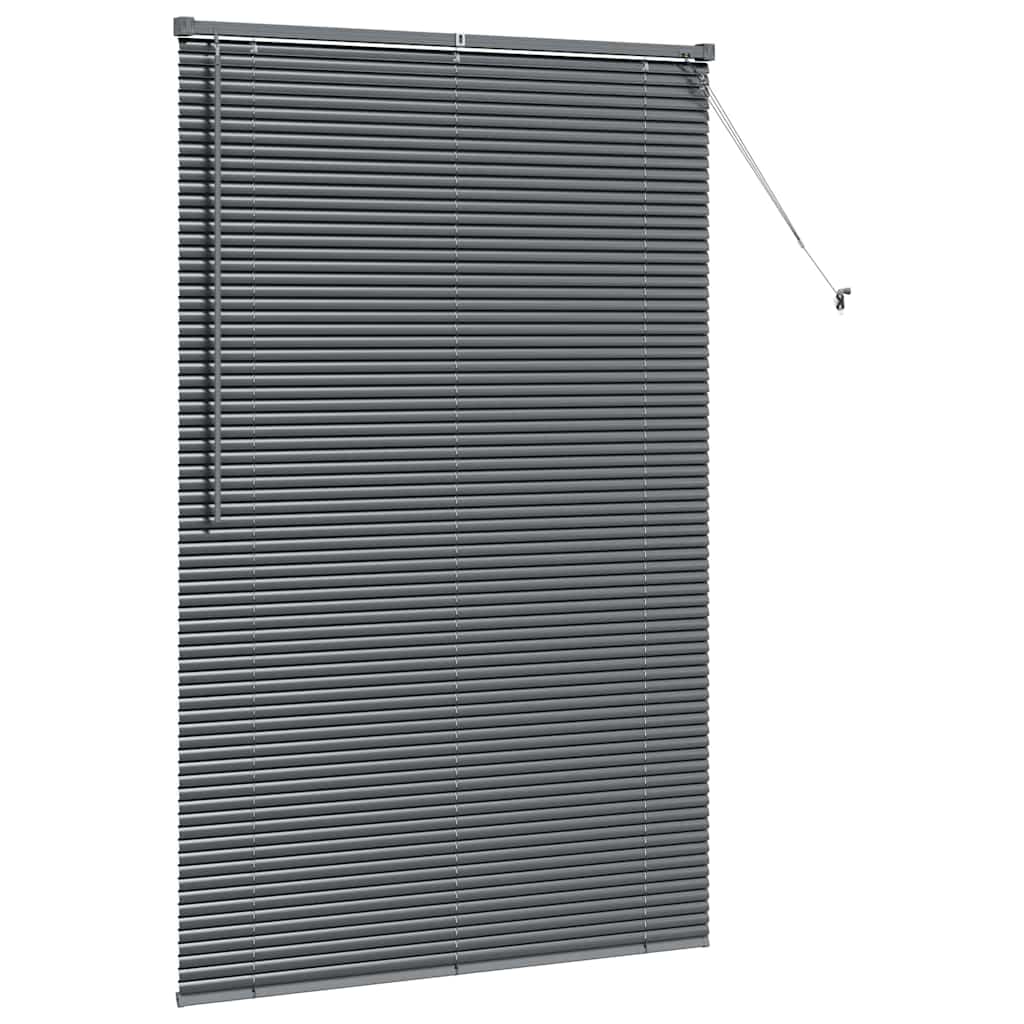 Jaluzea pentru Fereastră Gri închis 80 x 130 cm Aluminiu GartenMobel Dekor