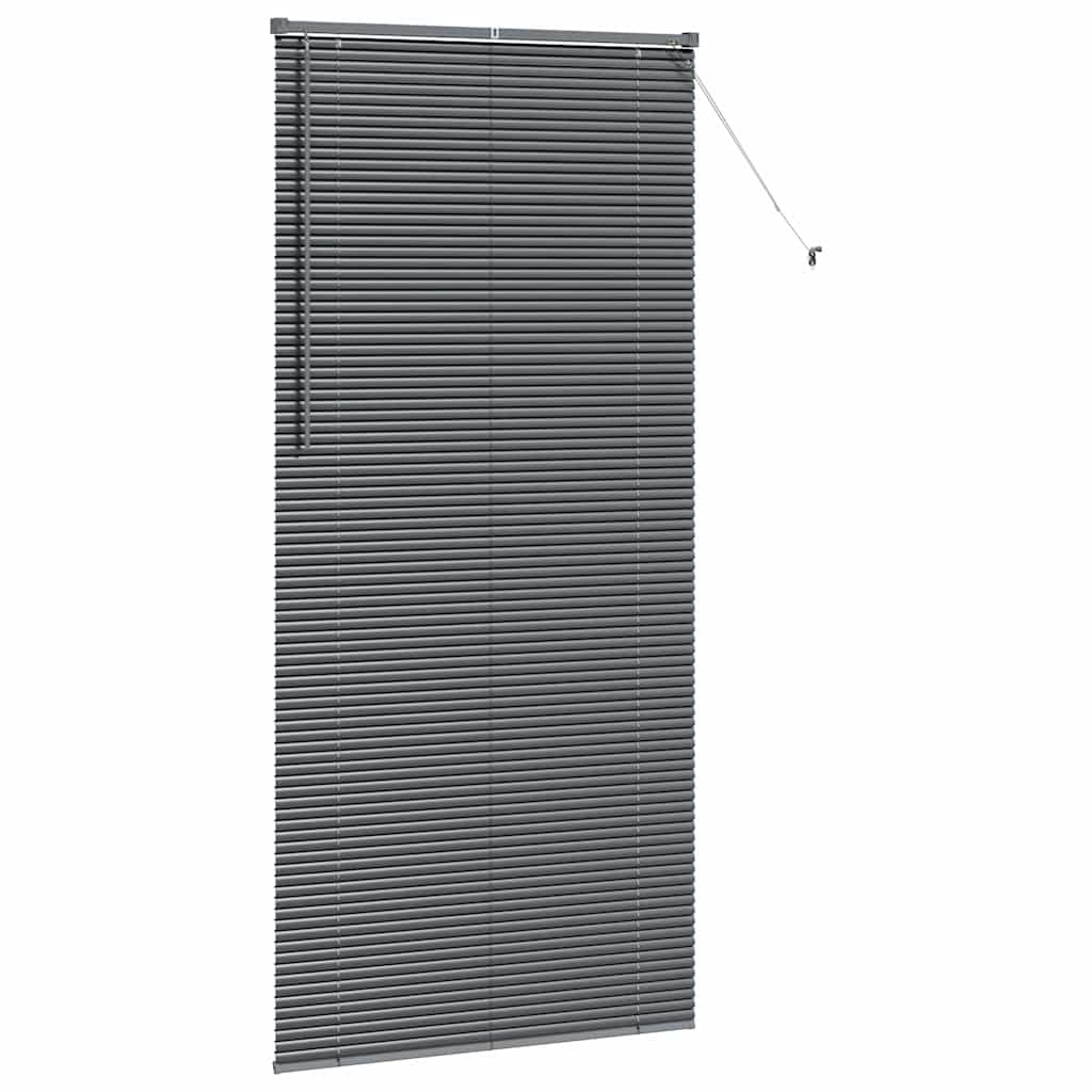 Jaluzea pentru Fereastră Gri închis 80 x 130 cm Aluminiu GartenMobel Dekor