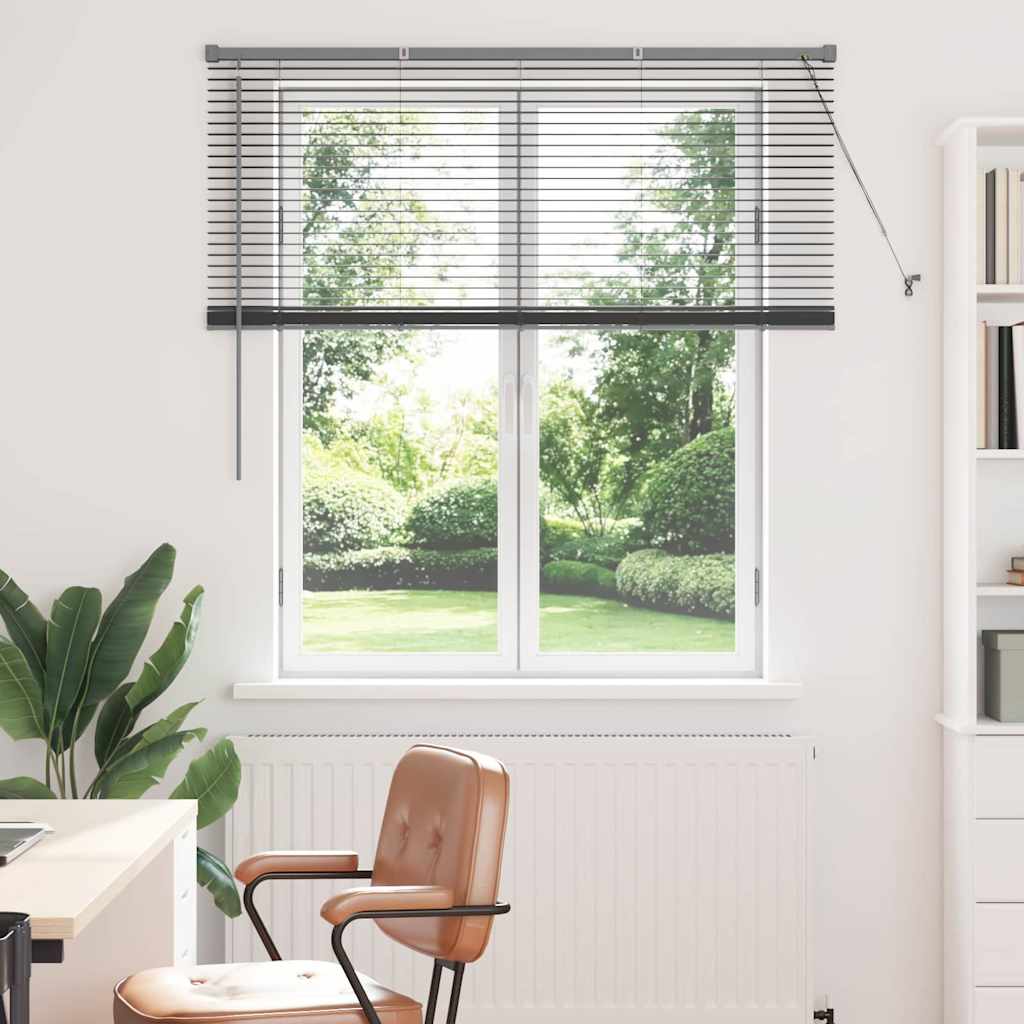 Jaluzea pentru Fereastră Gri închis 80 x 130 cm Aluminiu GartenMobel Dekor