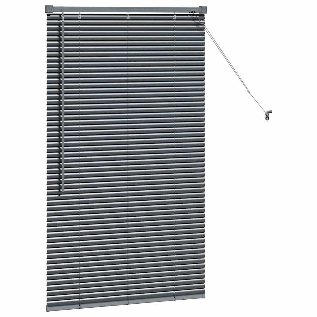 Jaluzea pentru Fereastră Gri închis 80 x 130 cm Aluminiu GartenMobel Dekor