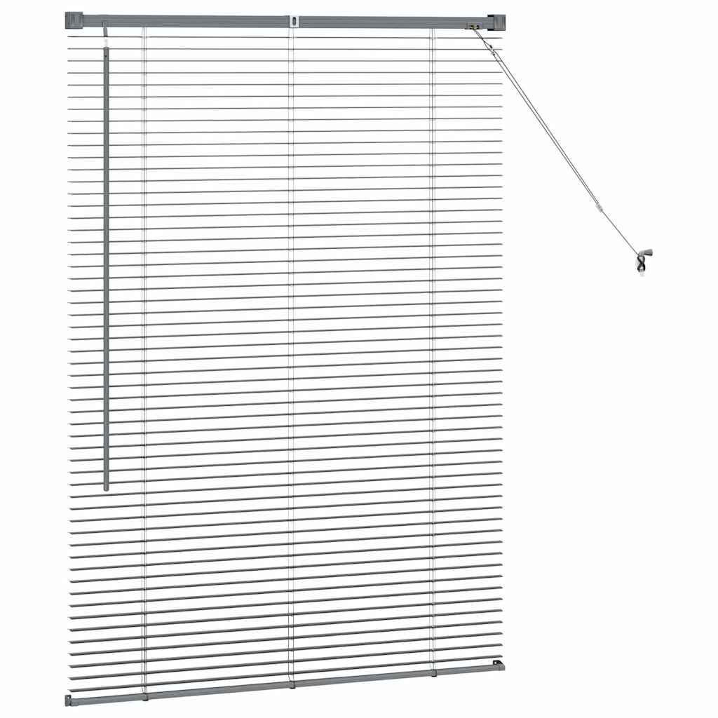 Jaluzea pentru Fereastră Gri închis 80 x 130 cm Aluminiu GartenMobel Dekor