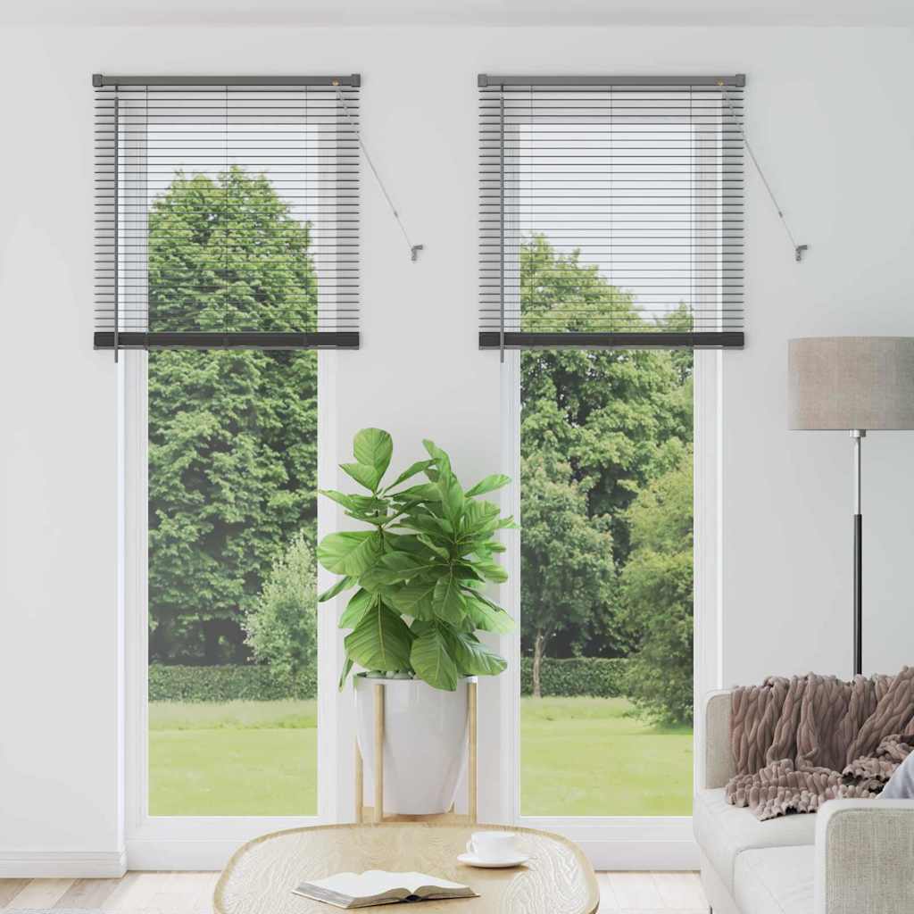 Jaluzea pentru Fereastră Gri închis 80 x 130 cm Aluminiu GartenMobel Dekor