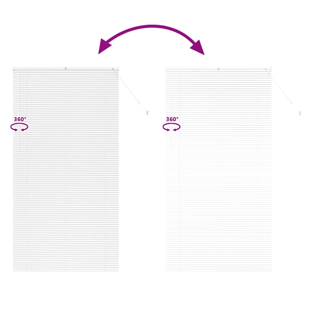 Jaluzea pentru Fereastră cu perdele Altele Manual Alb 80 x 130 cm Aluminiu GartenMobel Dekor