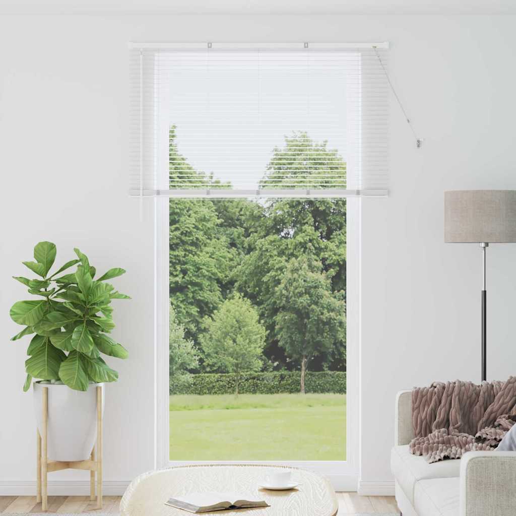 Jaluzea pentru Fereastră cu perdele Altele Manual Alb 80 x 130 cm Aluminiu GartenMobel Dekor