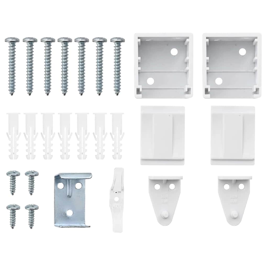 Jaluzea pentru Fereastră cu perdele Altele Manual Alb 80 x 130 cm Aluminiu GartenMobel Dekor