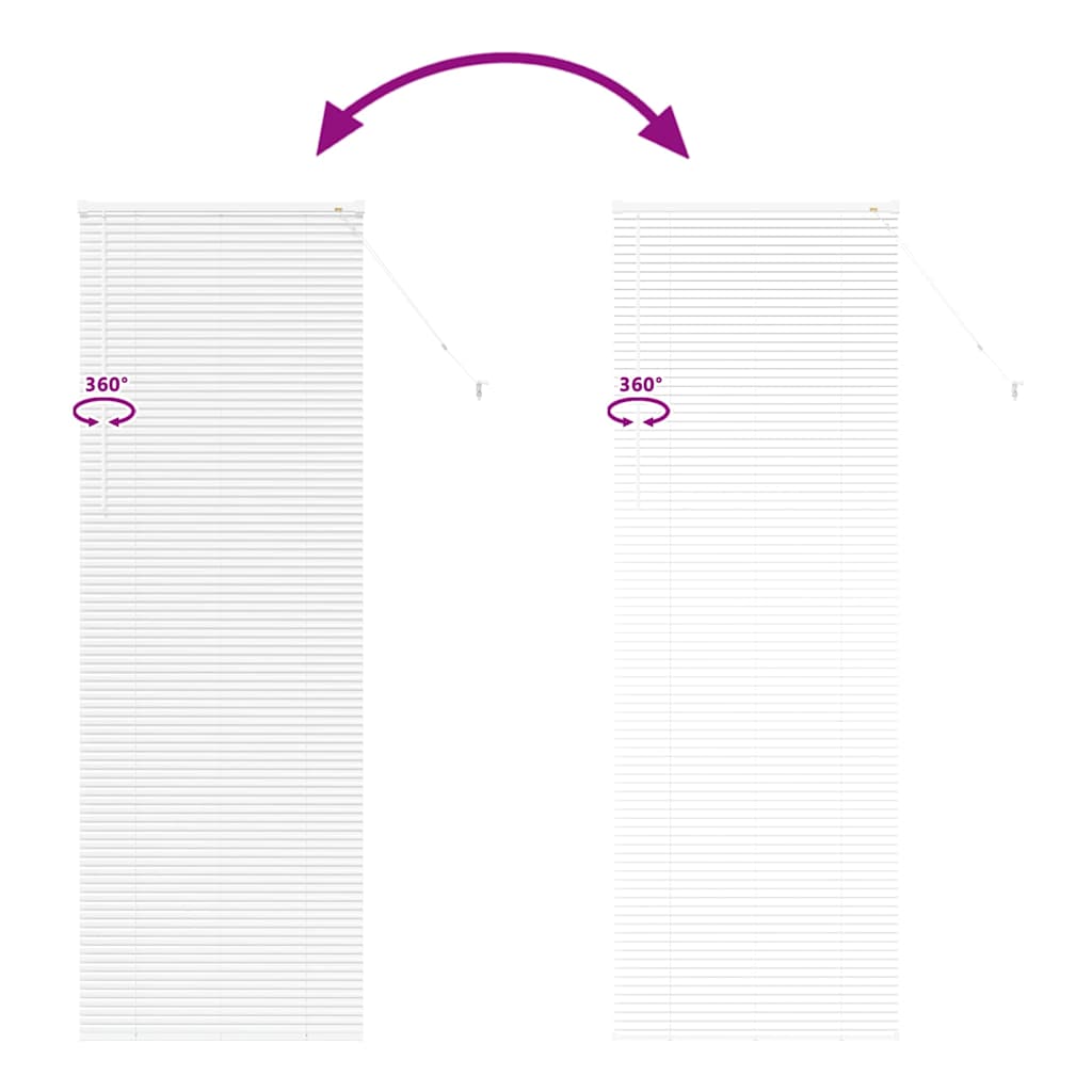 Jaluzea pentru Fereastră cu perdele Altele Manual Alb 80 x 130 cm Aluminiu GartenMobel Dekor