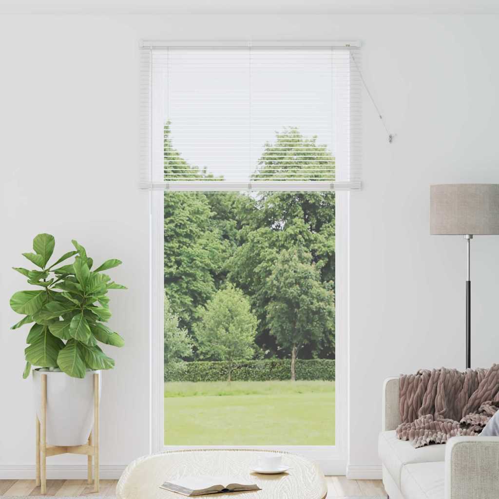 Jaluzea pentru Fereastră cu perdele Altele Manual Alb 80 x 130 cm Aluminiu GartenMobel Dekor