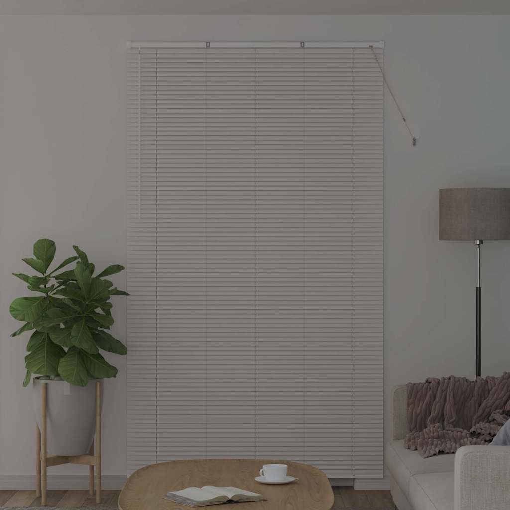 Jaluzea pentru Fereastră cu perdele Altele Manual Alb 80 x 130 cm Aluminiu GartenMobel Dekor