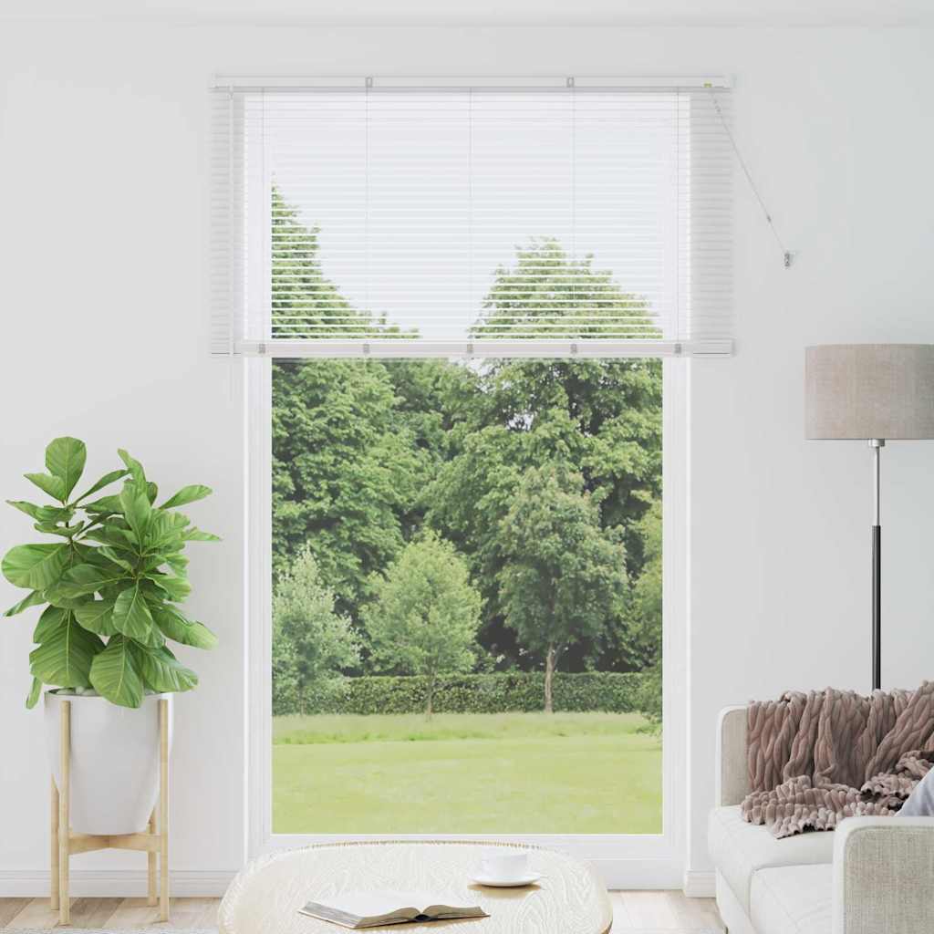 Jaluzea pentru Fereastră cu perdele Altele Manual Alb 80 x 130 cm Aluminiu GartenMobel Dekor