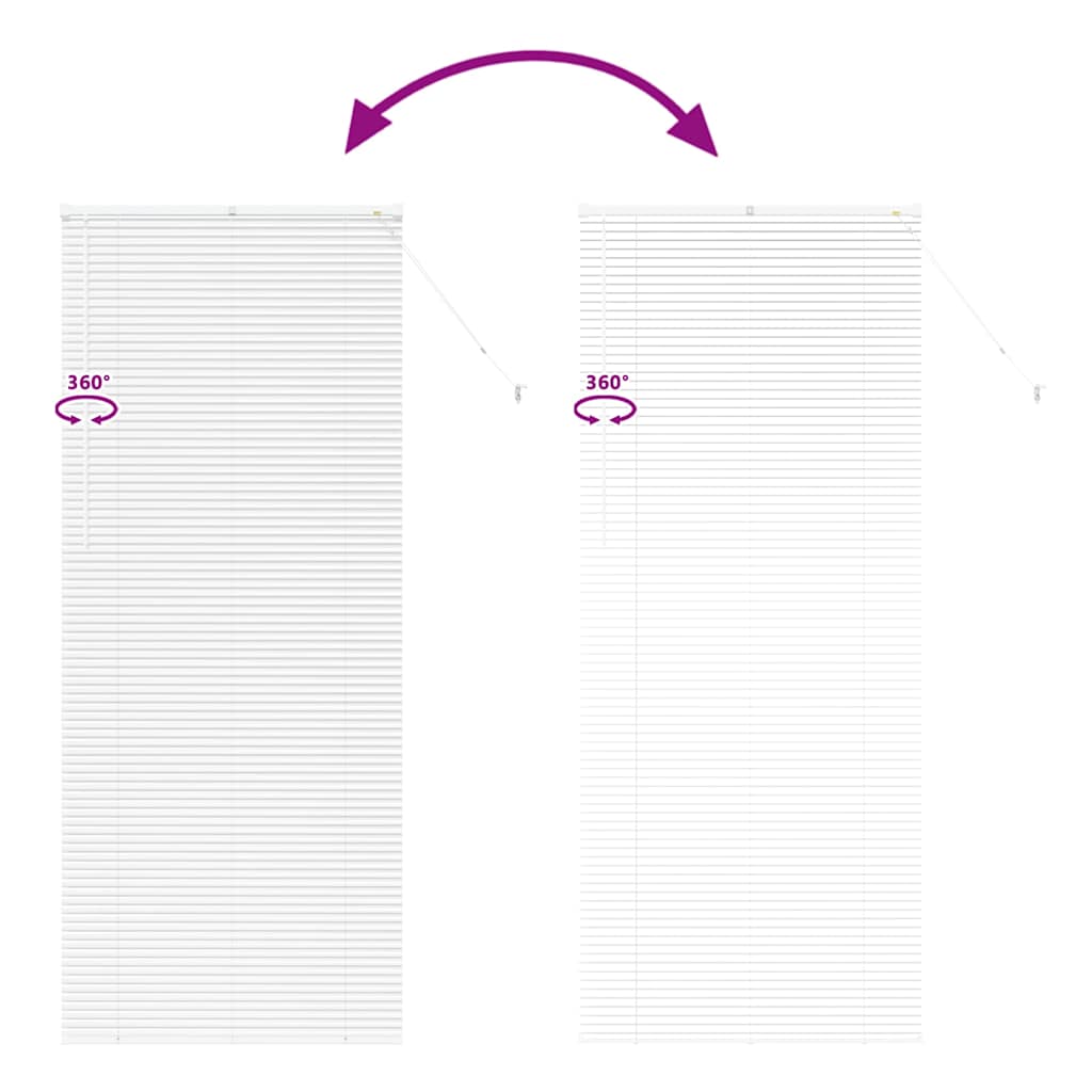 Jaluzea pentru Fereastră cu perdele Altele Manual Alb 80 x 130 cm Aluminiu GartenMobel Dekor
