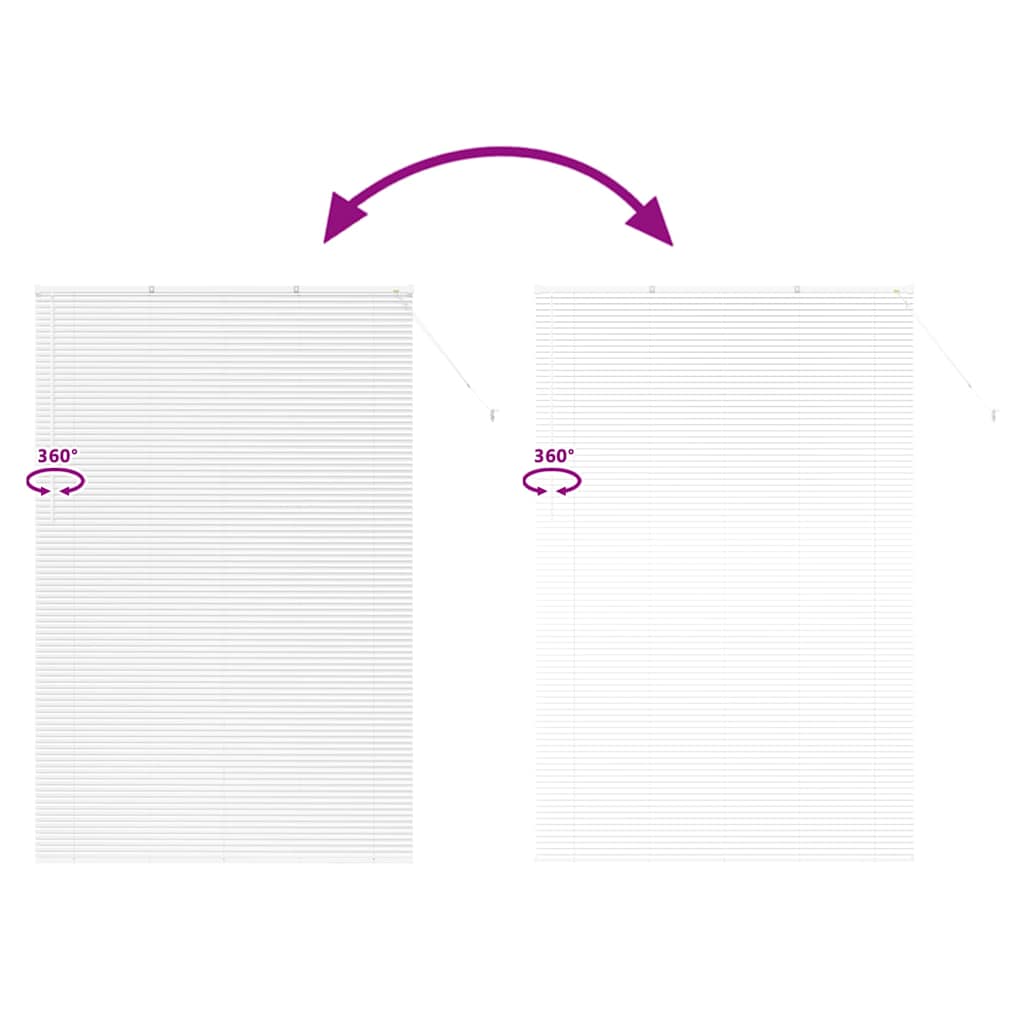 Jaluzea pentru Fereastră cu perdele Altele Manual Alb 80 x 130 cm Aluminiu GartenMobel Dekor