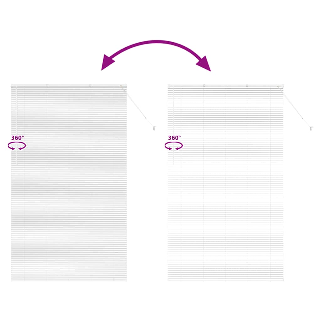 Jaluzea pentru Fereastră cu perdele Altele Manual Alb 80 x 130 cm Aluminiu GartenMobel Dekor