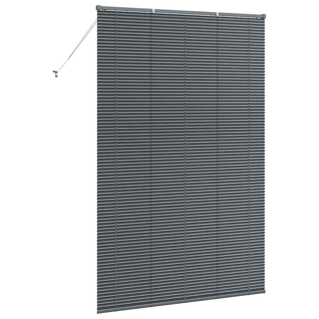 Jaluzea pentru Fereastră Gri închis 140 x 220 cm Aluminiu GartenMobel Dekor