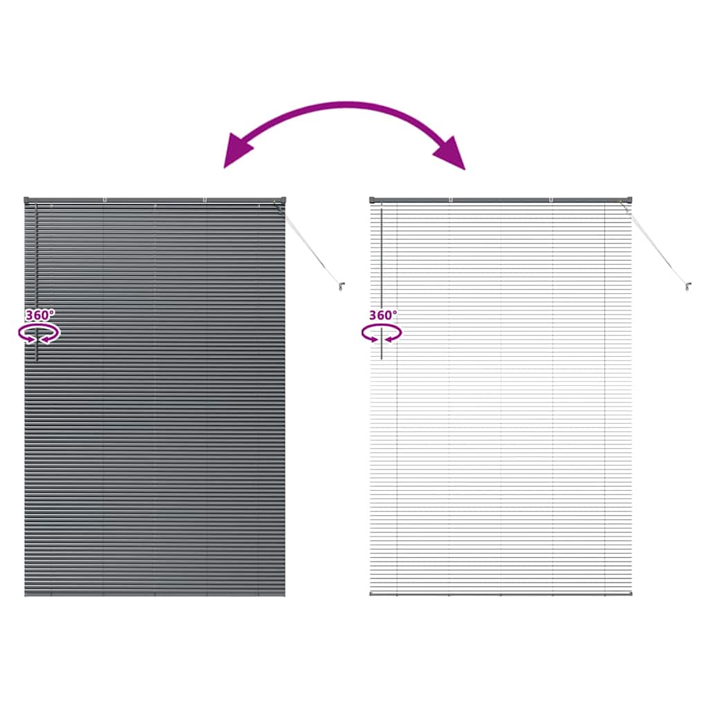 Jaluzea pentru Fereastră Gri închis 150 x 220 cm Aluminiu GartenMobel Dekor
