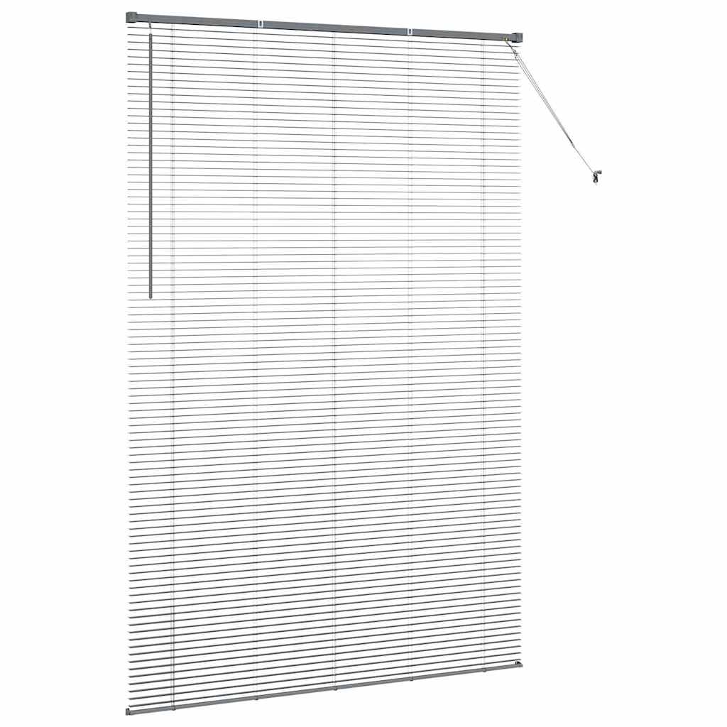 Jaluzea pentru Fereastră Gri închis 150 x 220 cm Aluminiu GartenMobel Dekor