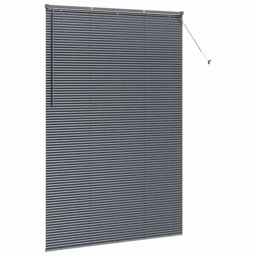 Jaluzea pentru Fereastră Gri închis 150 x 220 cm Aluminiu GartenMobel Dekor