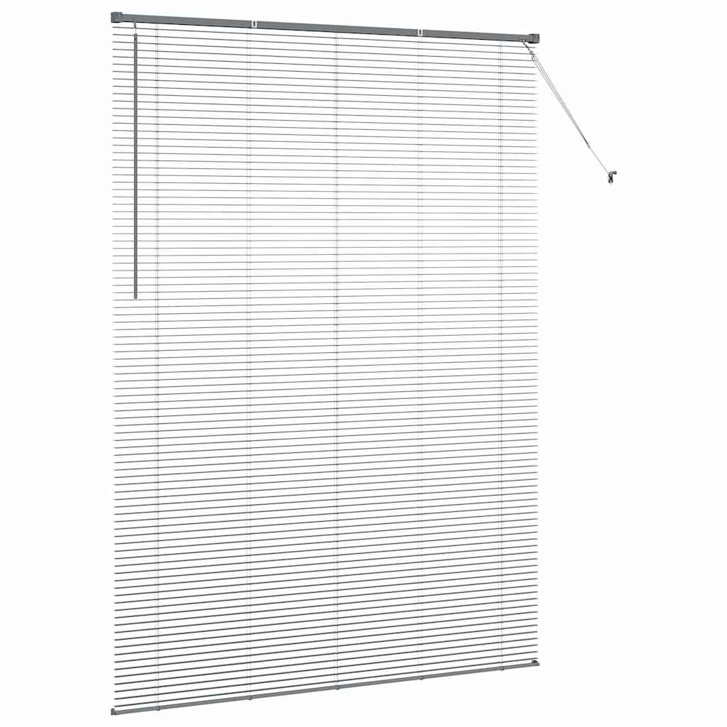 Jaluzea pentru Fereastră Gri închis 160 x 220 cm Aluminiu GartenMobel Dekor