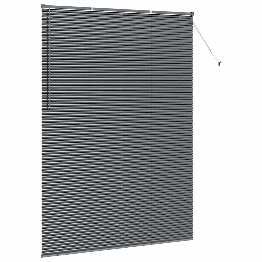 Jaluzea pentru Fereastră Gri închis 160 x 220 cm Aluminiu GartenMobel Dekor