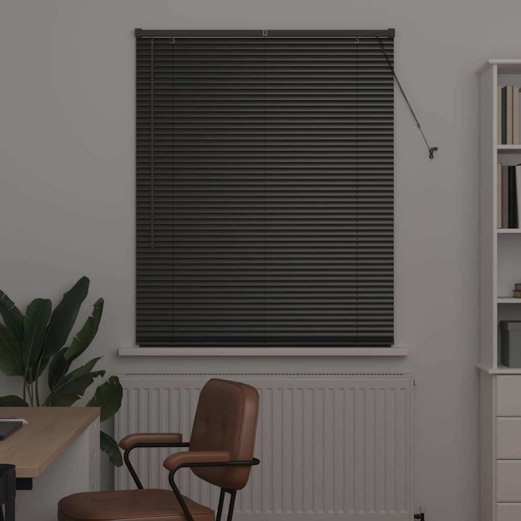 Jaluzea pentru Fereastră cu perdele Altele Manual Negru 100 x 175 cm Aluminiu GartenMobel Dekor