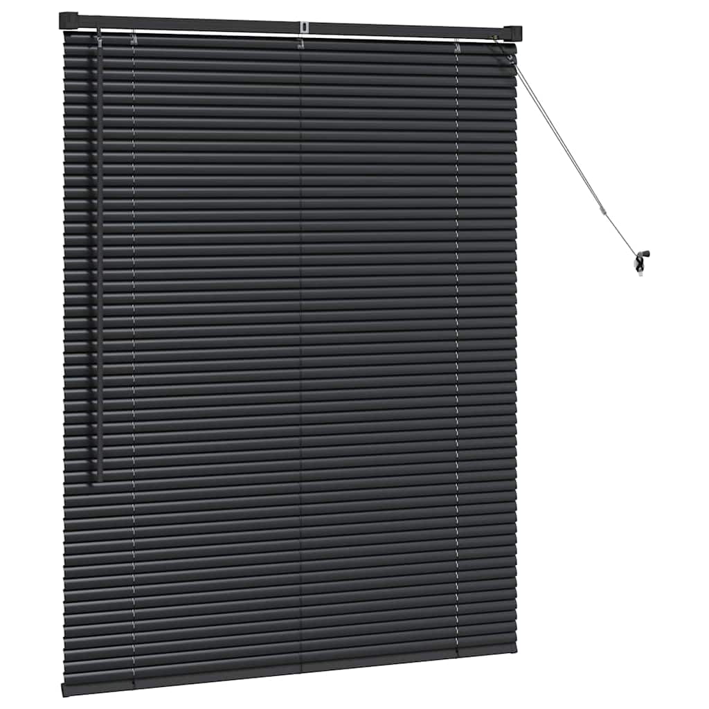 Jaluzea pentru Fereastră cu perdele Altele Manual Negru 105 x 130 cm Aluminiu GartenMobel Dekor