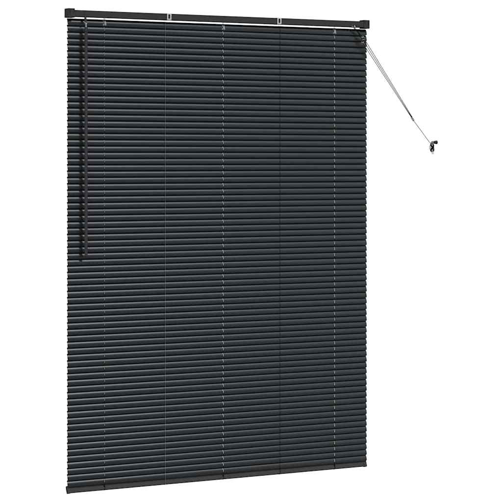 Jaluzea pentru Fereastră cu perdele Altele Manual Negru 135 x 175 cm Aluminiu GartenMobel Dekor