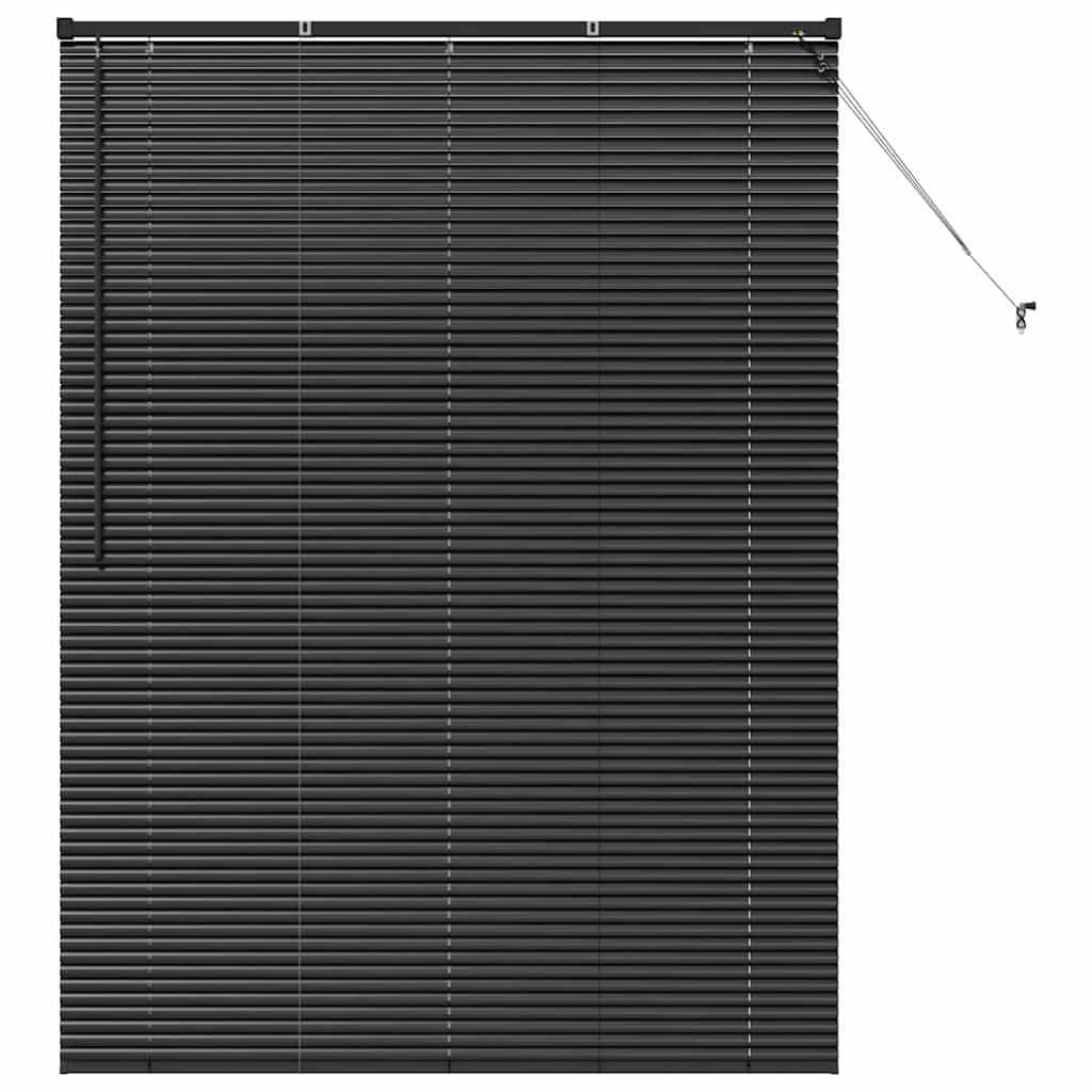 Jaluzea pentru Fereastră cu perdele Altele Manual Negru 135 x 175 cm Aluminiu GartenMobel Dekor