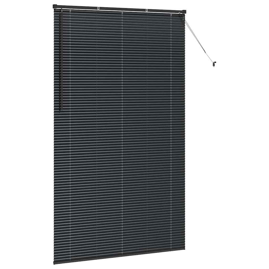Jaluzea pentru Fereastră cu perdele Altele Manual Negru 135 x 220 cm Aluminiu GartenMobel Dekor