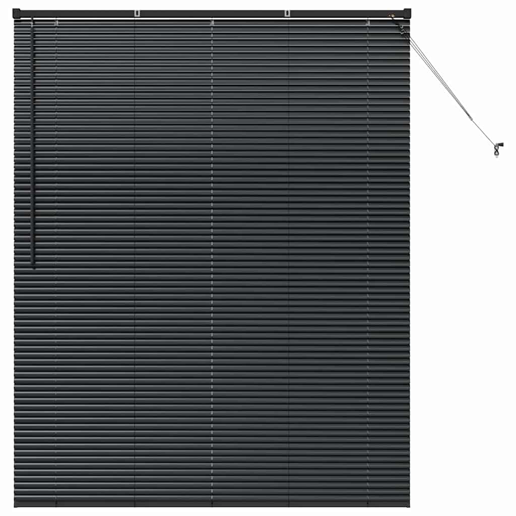Jaluzea pentru Fereastră cu perdele Altele Manual Negru 140 x 175 cm Aluminiu GartenMobel Dekor