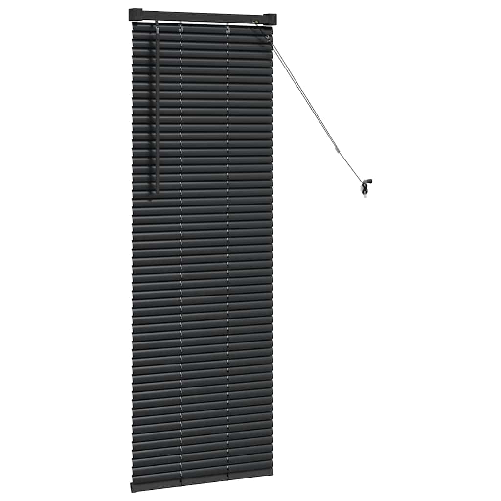 Jaluzea pentru Fereastră cu perdele Altele Manual Negru 80 x 130 cm Aluminiu GartenMobel Dekor